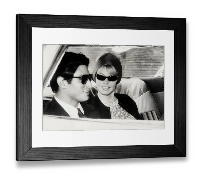 Framed Print : Brigitte Bardot and Sami Frey in Rome Framed Print : Brigitte Bardot and Sami Frey in Rome