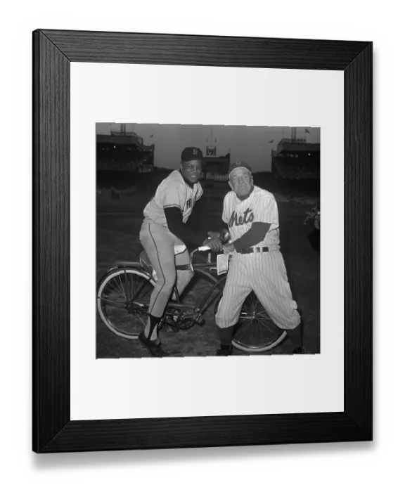 Framed Print : Willie Mays and Casey Stengel in Uniforms Framed Print : Willie Mays and Casey Stengel in Uniforms