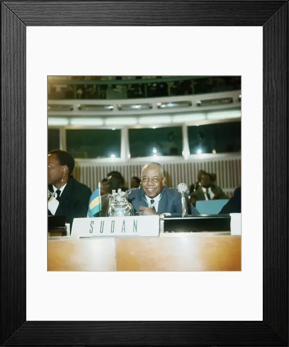 Framed Print : Abraham Abboud at African Conference Framed Print : Abraham Abboud at African Conference