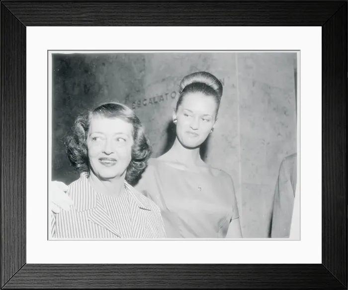 Framed Print : Actress Bette Davis Posing With Daughter Barbara Merrill