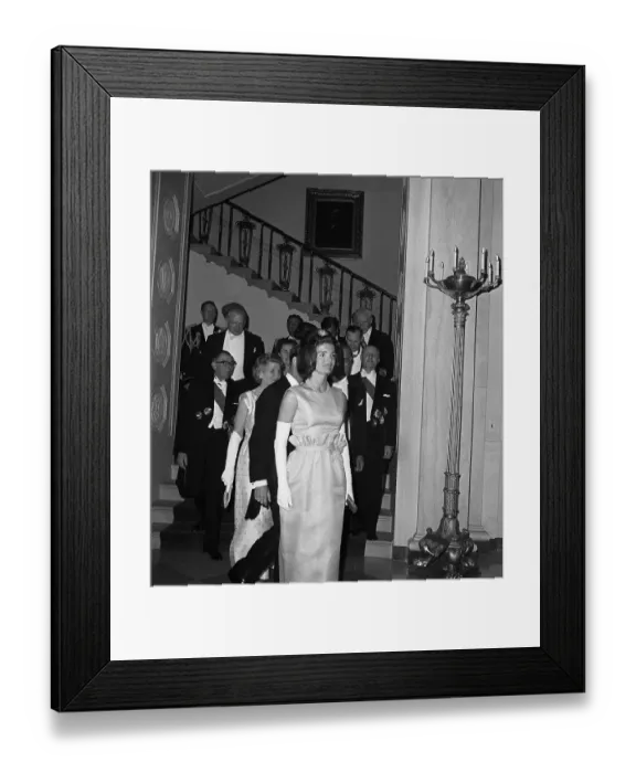 Framed Print : Jacqueline Kennedy Attending Social Event Framed Print : Jacqueline Kennedy Attending Social Event
