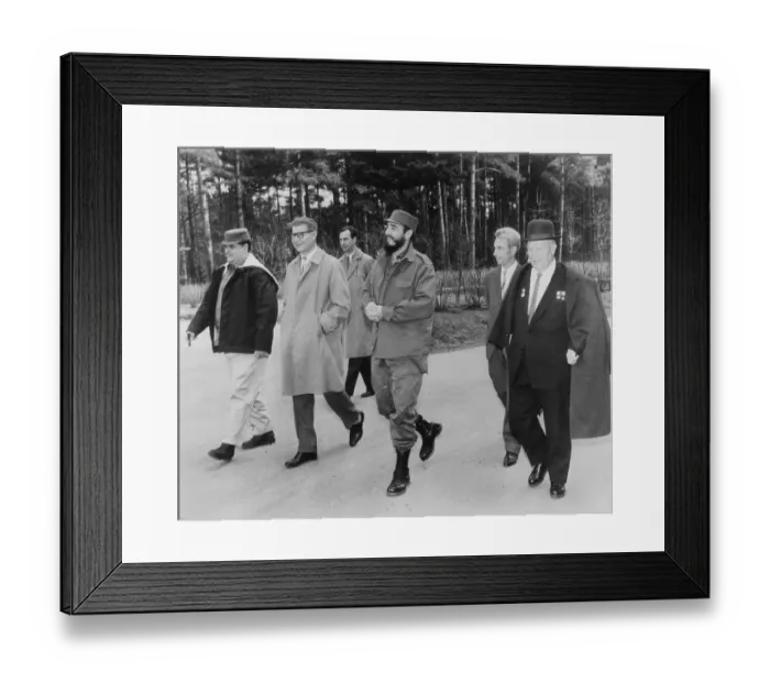 Framed Print : Prime Minister Castro and Premier Khrushchev Walking
