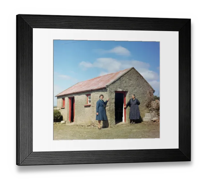 Framed Print : Relatives of JFK Outside House in Ireland Framed Print : Relatives of JFK Outside House in Ireland