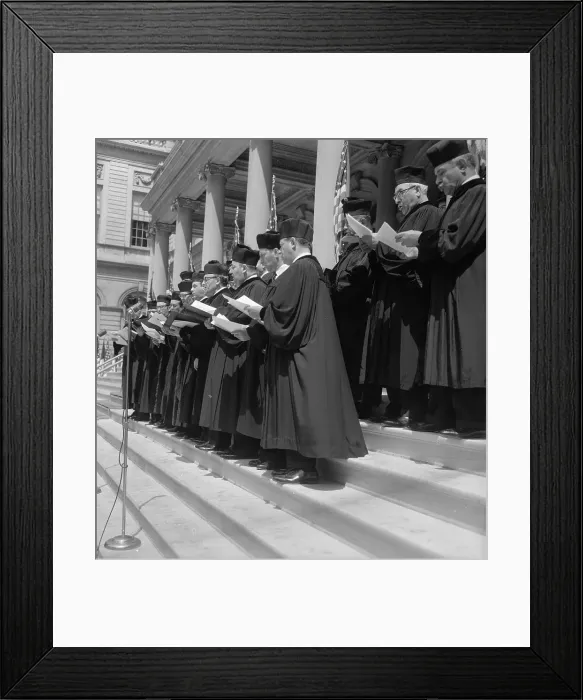 Framed Print : Jewish Minister Choir Singing Framed Print : Jewish Minister Choir Singing