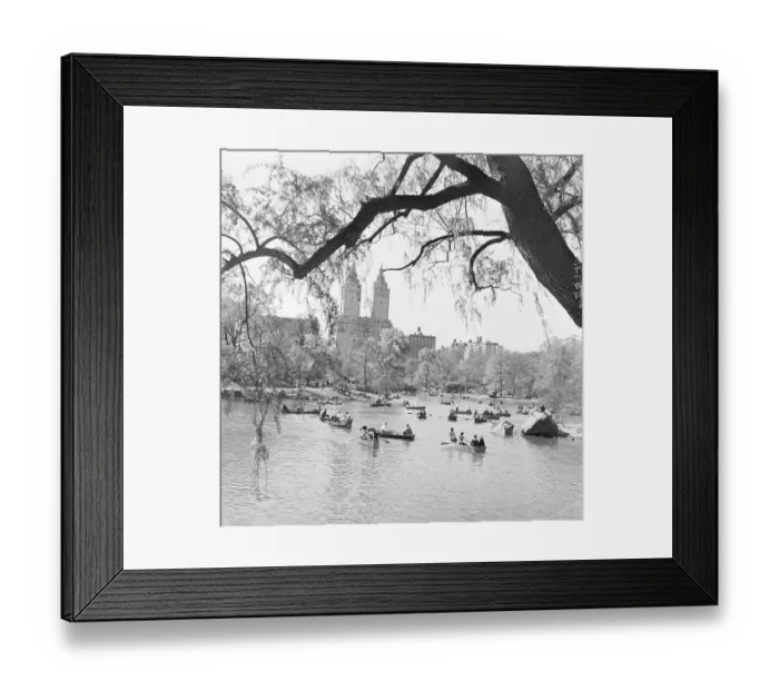 Framed Print : Rowboats Dotting Lake in Central Park Framed Print : Rowboats Dotting Lake in Central Park