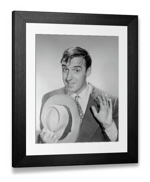 Framed Print : Actor Jim Nabors in Suit and Holding a Hat Framed Print : Actor Jim Nabors in Suit and Holding a Hat