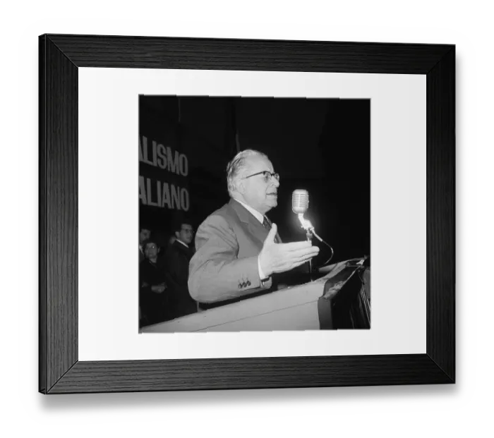 Framed Print : Palmiro Togliatti Making Speech