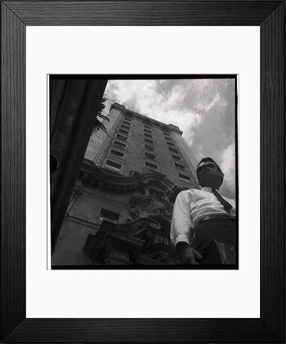 Framed Print : Man Standing Outside Freedom Tower Framed Print : Man Standing Outside Freedom Tower