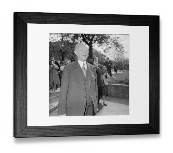 Framed Print : Cameramen Photographing Konrad Adenauer Framed Print : Cameramen Photographing Konrad Adenauer
