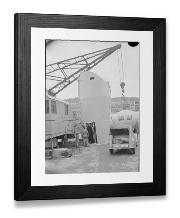 Framed Print : Men Watching Underwater House Framed Print : Men Watching Underwater House