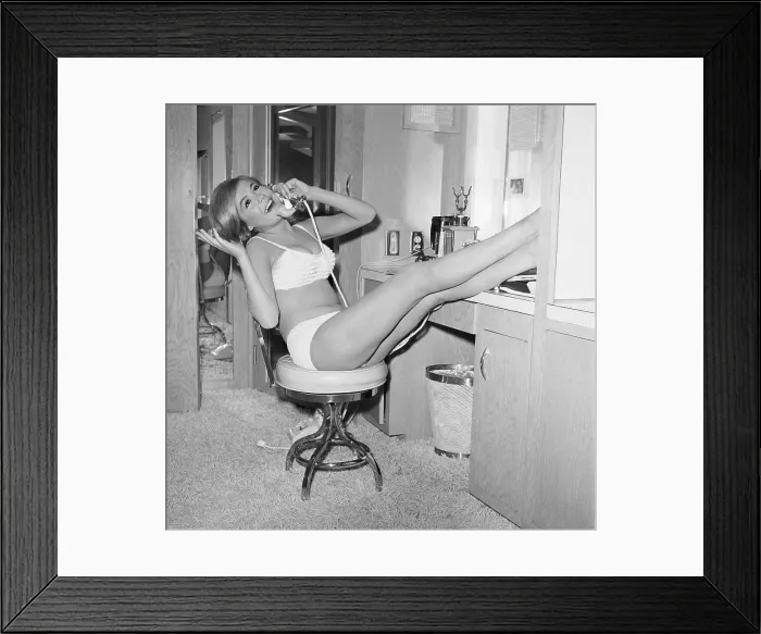 Framed Print : Sandra Dee Talking on Phone Framed Print : Sandra Dee Talking on Phone
