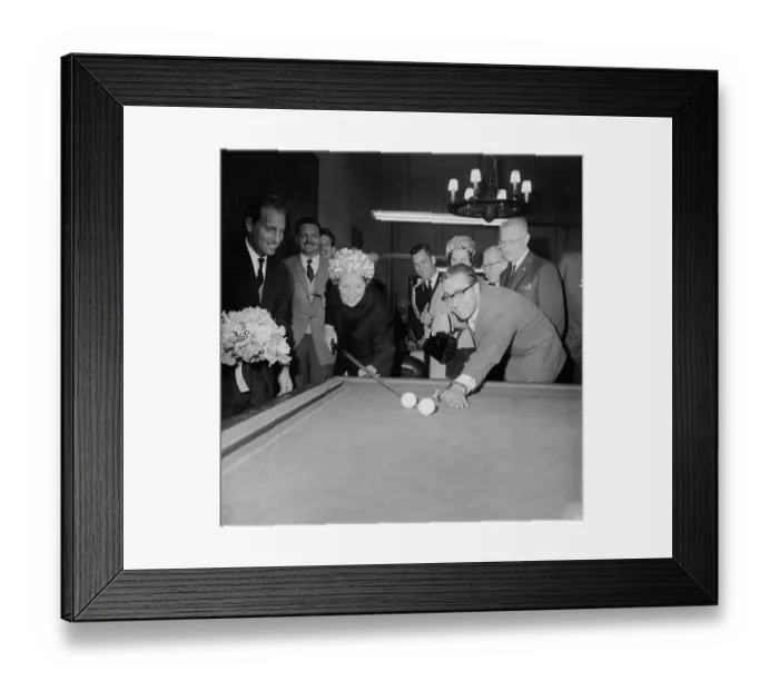 Framed Print : Princess Beatrix Playing Pool with Goossem Nusmeir Framed Print : Princess Beatrix Playing Pool with Goossem Nusmeir