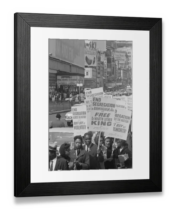 Framed Print : Anti-Segregation Protest In New York City