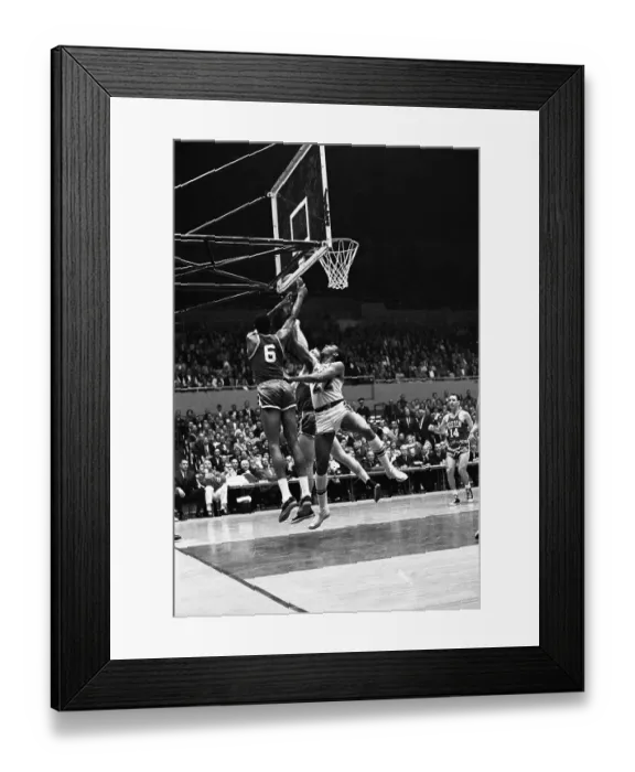 Framed Print : Elgin Baylor Goes for Ball Under Basket Framed Print : Elgin Baylor Goes for Ball Under Basket