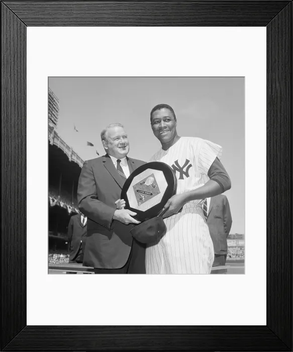 Framed Print : Elston Howard Receiving 1963 MVP Award Framed Print : Elston Howard Receiving 1963 MVP Award