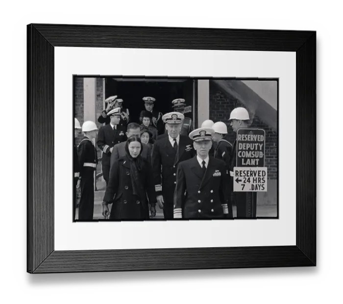 Framed Print : Hyman Rickover and other Navy Offcers Framed Print : Hyman Rickover and other Navy Offcers