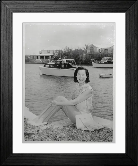 Framed Print : Kitty Carlisle Enjoying the Outdoors Framed Print : Kitty Carlisle Enjoying the Outdoors