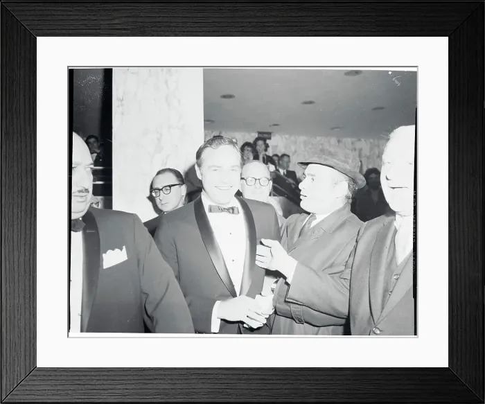 Framed Print : Marlon Brando Standing with Martin Balsam Framed Print : Marlon Brando Standing with Martin Balsam
