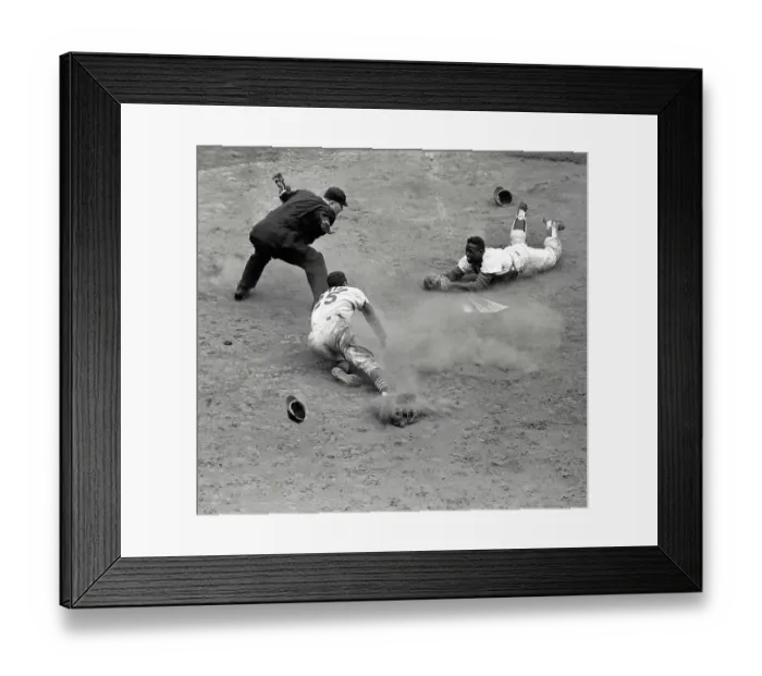 Framed Print : Umpire Declaring Javier Safe