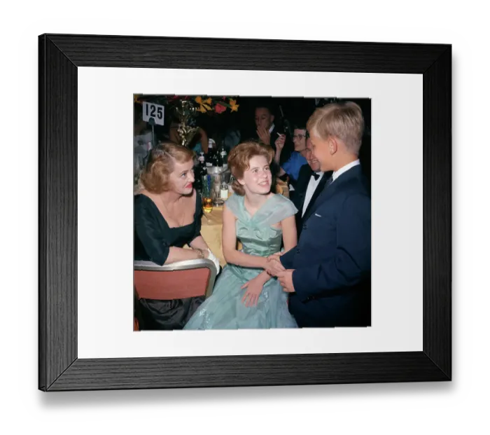 Framed Print : Actress Patty Duke With Bette Davis and Friends Framed Print : Actress Patty Duke With Bette Davis and Friends