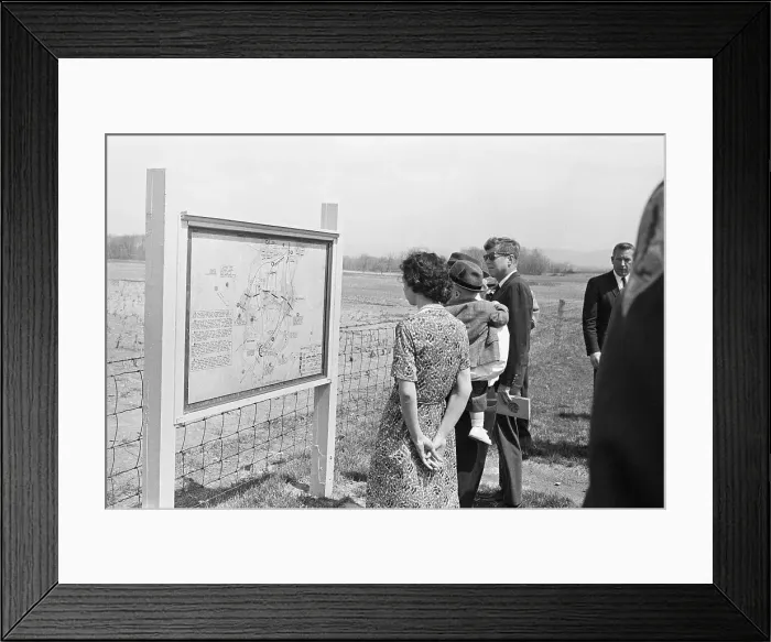 Framed Print : JFK Visiting Antietam Battle Ground