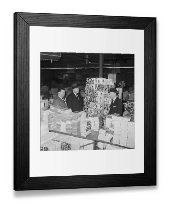 Framed Print : Police with Pornographic Books Seized During Raid Framed Print : Police with Pornographic Books Seized During Raid