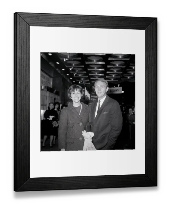 Framed Print : Steve McQueen and Neile Adams Framed Print : Steve McQueen and Neile Adams