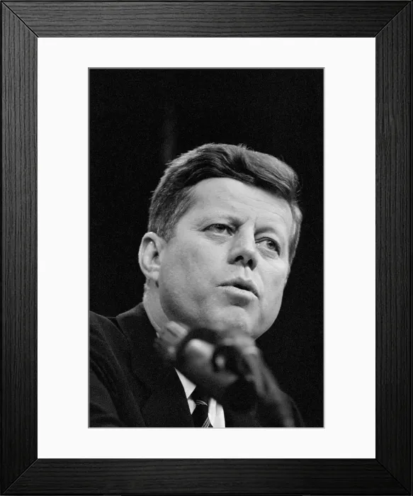 Framed Print : Portrait of John Kennedy Framed Print : Portrait of John Kennedy