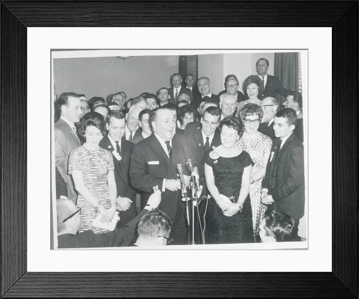 Framed Print : Mayor and Mrs. Richard Daley Celebrating Re-Election Framed Print : Mayor and Mrs. Richard Daley Celebrating Re-Election