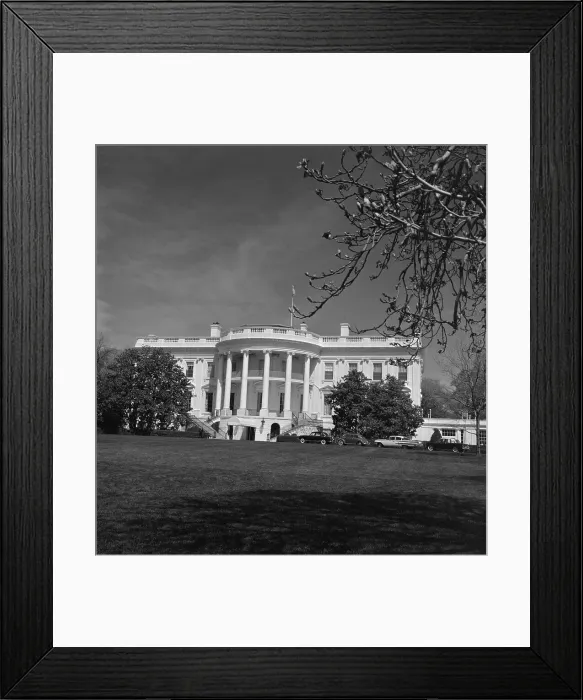 Framed Print : Exterior View of White House Framed Print : Exterior View of White House