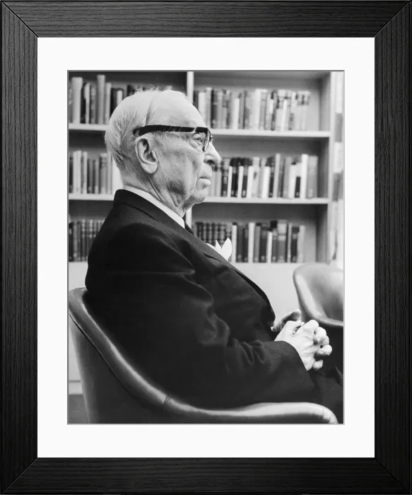 Framed Print : Alfred P. Sloan, Jr. Sitting by Bookshelf Framed Print : Alfred P. Sloan, Jr. Sitting by Bookshelf