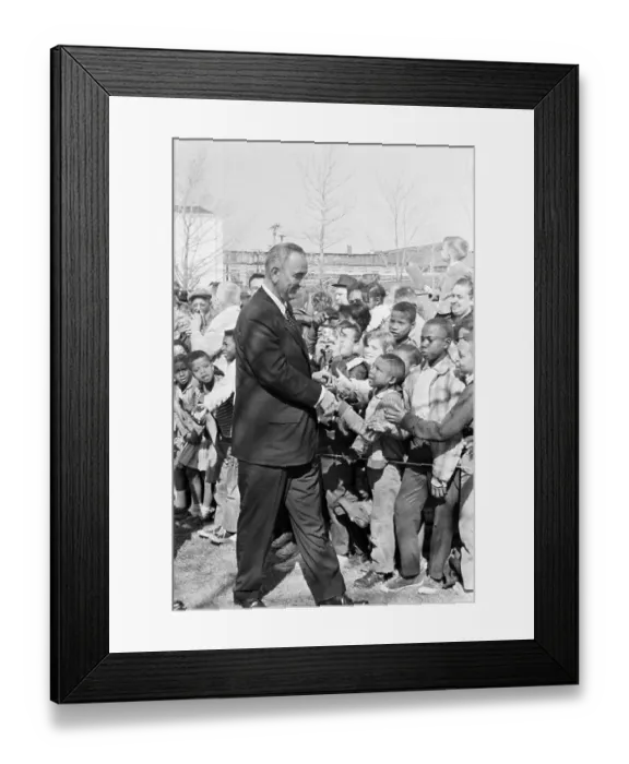 Framed Print : Vice President Meeting Children Framed Print : Vice President Meeting Children