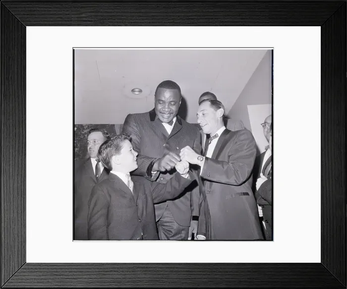 Framed Print : Sonny Liston, Eddie Arcaro and Michael Zwerener Framed Print : Sonny Liston, Eddie Arcaro and Michael Zwerener
