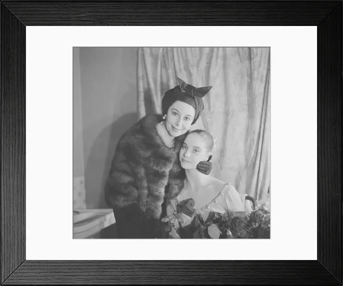 Framed Print : Alicia Markova Embracing Suzanne Farrell Framed Print : Alicia Markova Embracing Suzanne Farrell