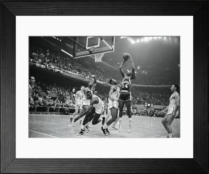 Framed Print : Oscar Robertson Shooting Basketball Framed Print : Oscar Robertson Shooting Basketball