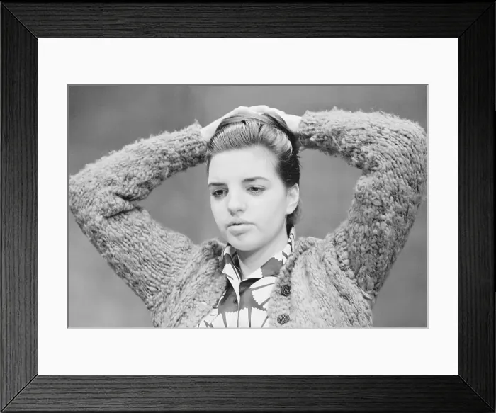 Framed Print : Liza Minnelli Fixing Hair for Best Foot Forward Framed Print : Liza Minnelli Fixing Hair for Best Foot Forward