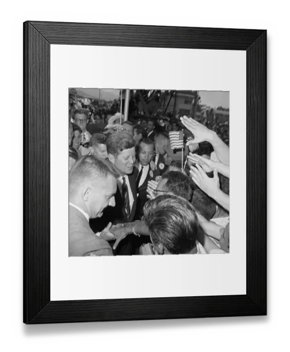 Framed Print : John Kennedy Taking a Tour Framed Print : John Kennedy Taking a Tour