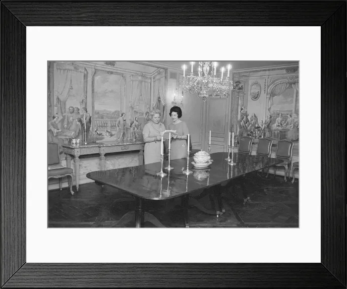 Framed Print : Lady Bird Johnson With Assistant Framed Print : Lady Bird Johnson With Assistant