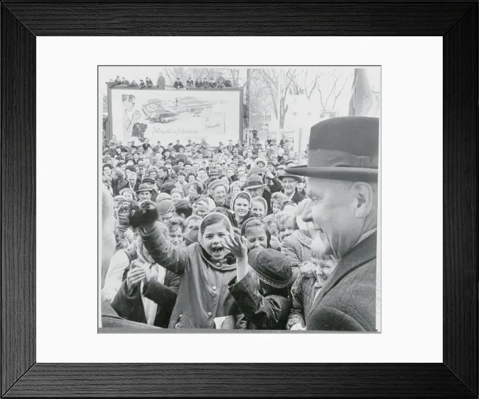 Framed Print : John Diefenbaker Receiving a Warm Welcome Framed Print : John Diefenbaker Receiving a Warm Welcome