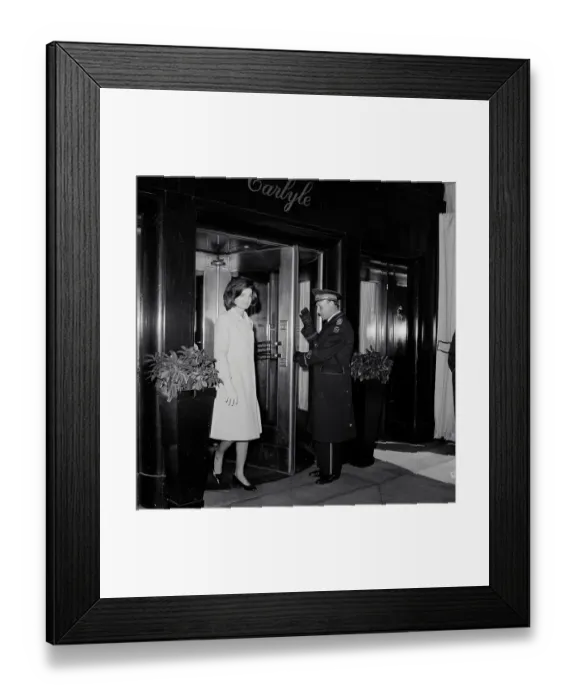 Framed Print : Jacqueline Kennedy Leaving Hotel Framed Print : Jacqueline Kennedy Leaving Hotel