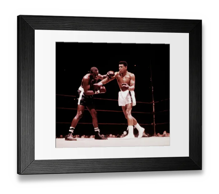 Framed Print : Portrait of Cassius Clay Hitting Doug Jones Framed Print : Portrait of Cassius Clay Hitting Doug Jones