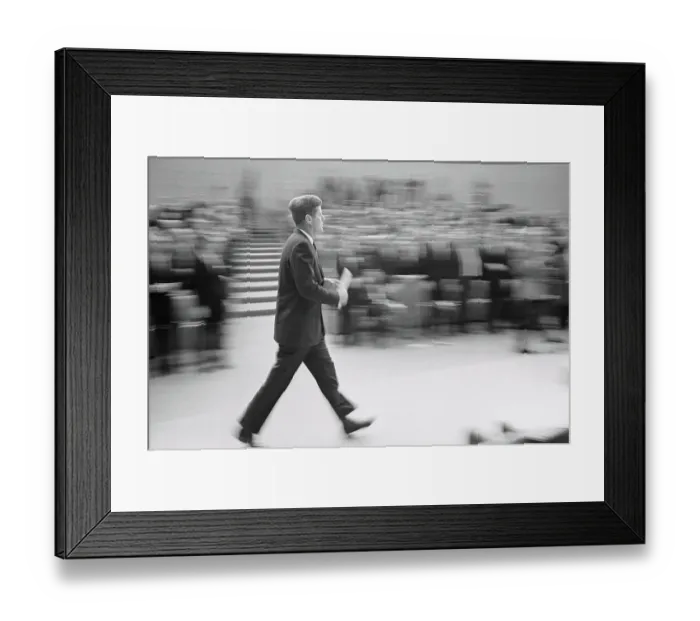 Framed Print : President Kennedy Leaving Conference Framed Print : President Kennedy Leaving Conference