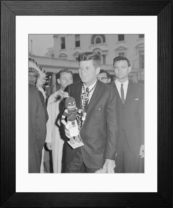 Framed Print : President John F. Kennedy Receiving Gifts Framed Print : President John F. Kennedy Receiving Gifts