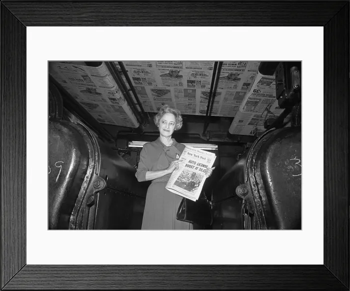 Framed Print : Dorothy Schiff with New York Post in Press Room Framed Print : Dorothy Schiff with New York Post in Press Room