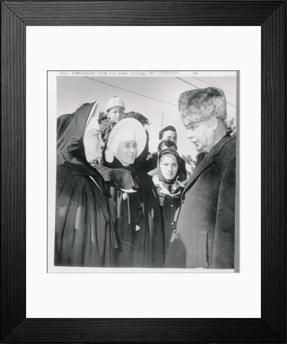Framed Print : Canadian Leader and Nuns Framed Print : Canadian Leader and Nuns