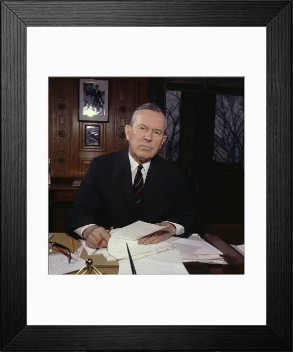 Framed Print : Lester Pearson in His Office Framed Print : Lester Pearson in His Office