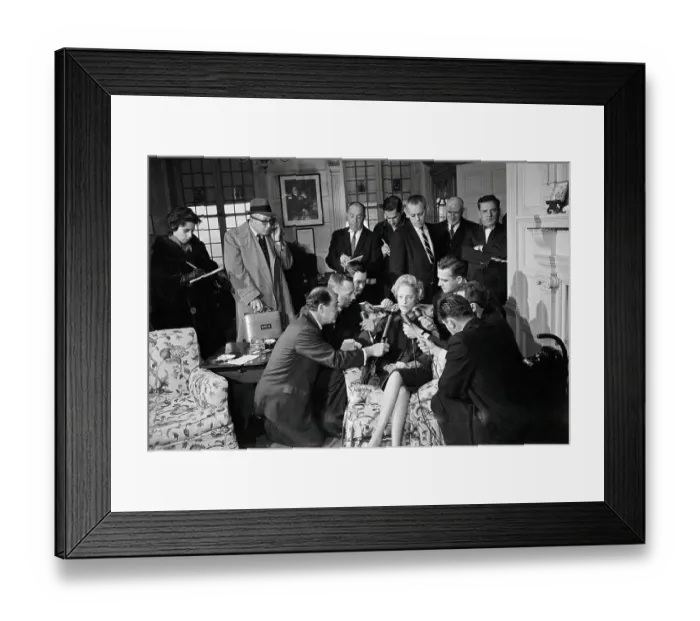 Framed Print : Dorothy Schiff Surrounded by the Press Framed Print : Dorothy Schiff Surrounded by the Press
