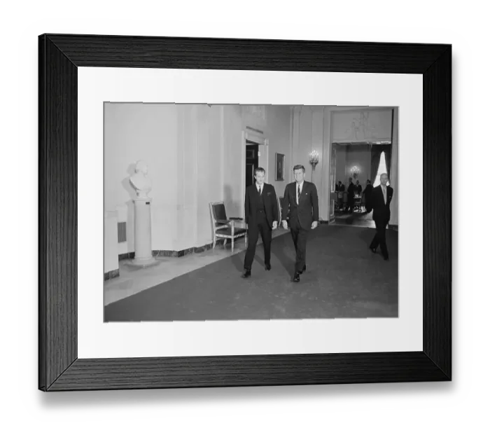 Framed Print : John Kennedy and Prince Albert of Belgium