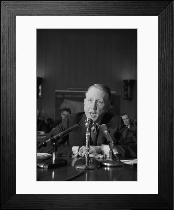 Framed Print : Frank Stanton Advocating All Channel TVs Framed Print : Frank Stanton Advocating All Channel TVs
