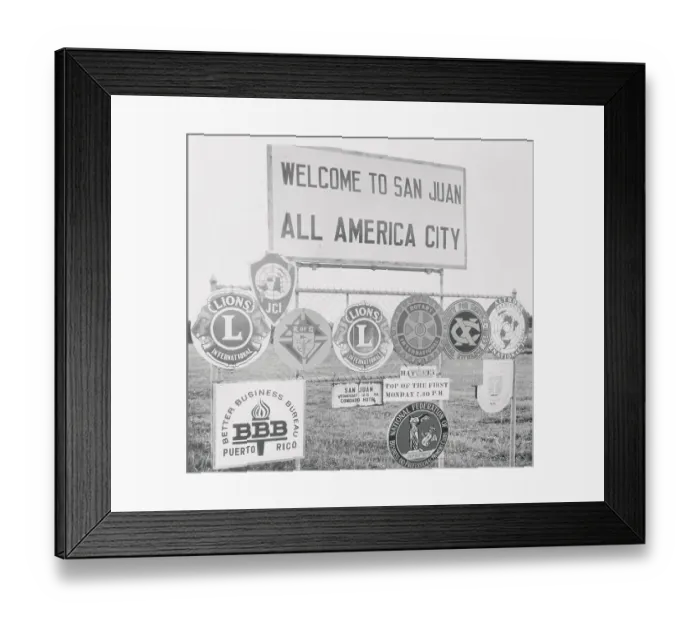 Framed Print : Welcome Sign in San Juan Framed Print : Welcome Sign in San Juan
